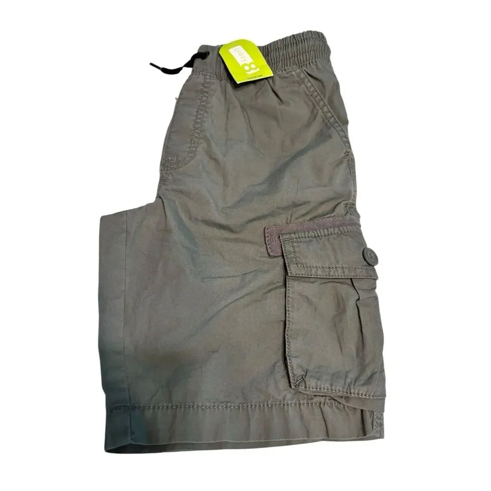 Crazy 8 Boys Cargo Shorts Gray Sizes 8 100% Cotton